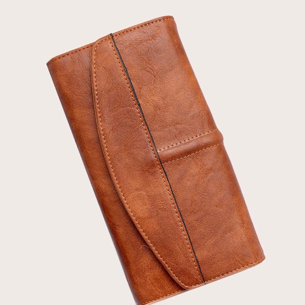 SHEIN Brown Key & Card Holder Leather Accessory